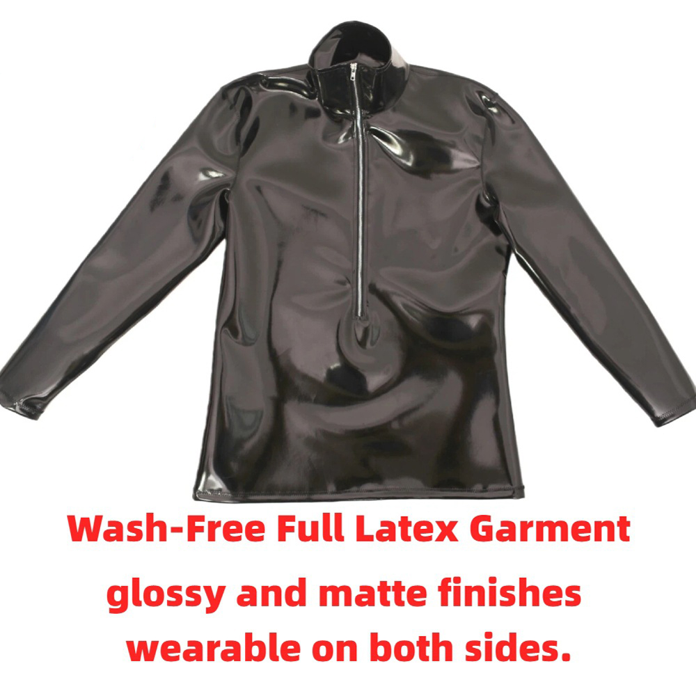 Drone Camera Stabilized - Sexy Heren PVC Glanzend Glanzend T-shirt