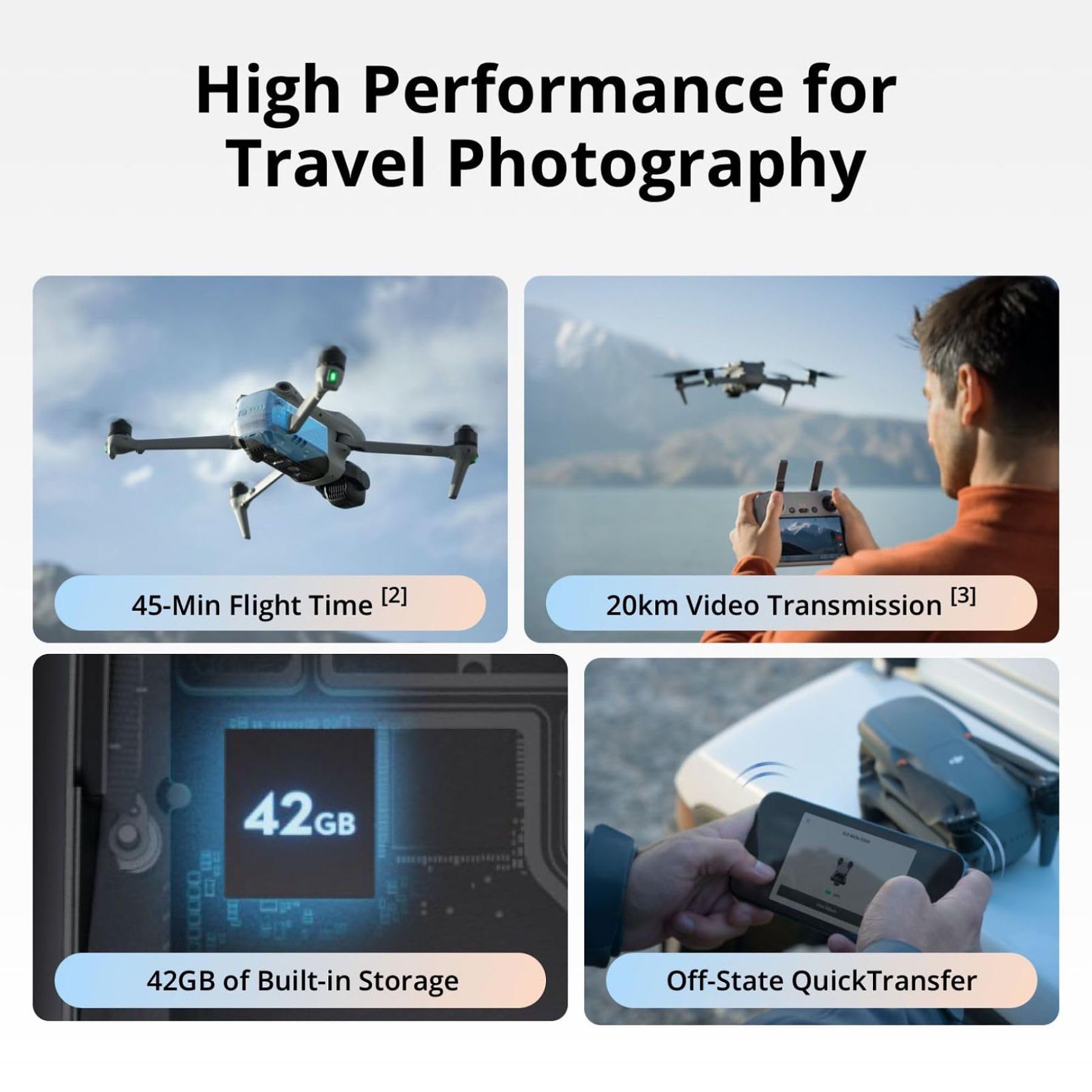 DJI Air 3S Drones (DJI RC-N3)  - Drone Camera Wide Angle recensie en prijs